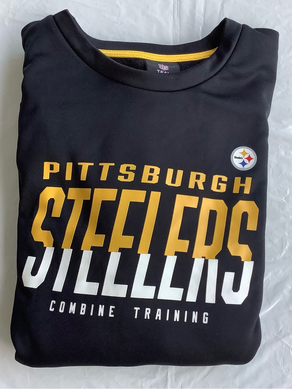 Official NFL Pittsburgh Steelers combine training performance sweatshirt, size l